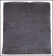 Knitted stainless steel electrowinning mesh