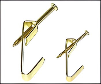 Brass-plated picture hangers