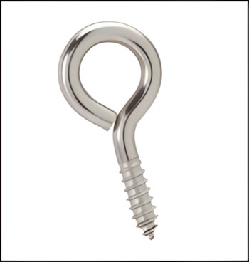 Zinc-plated steel screw eyes